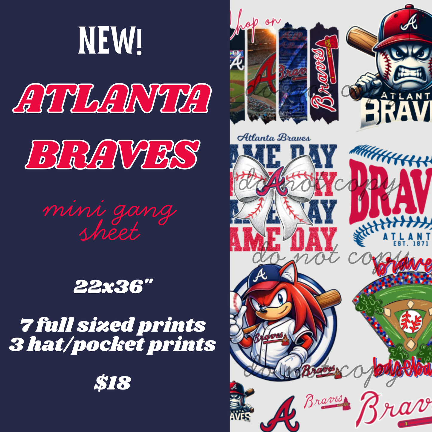 Atlanta Braves Mini Gang Sheet