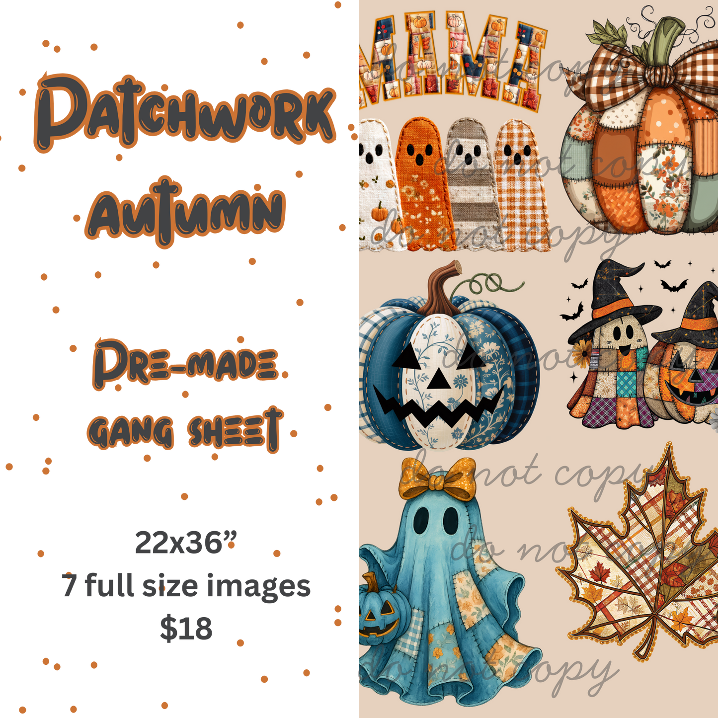 Patchwork Autumn Pre-Made Gang Sheet