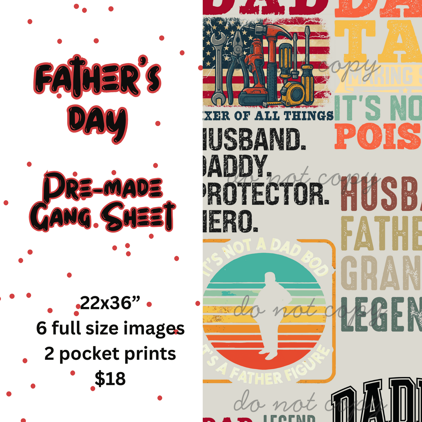 Father's Day Pre-Made Gang Sheet