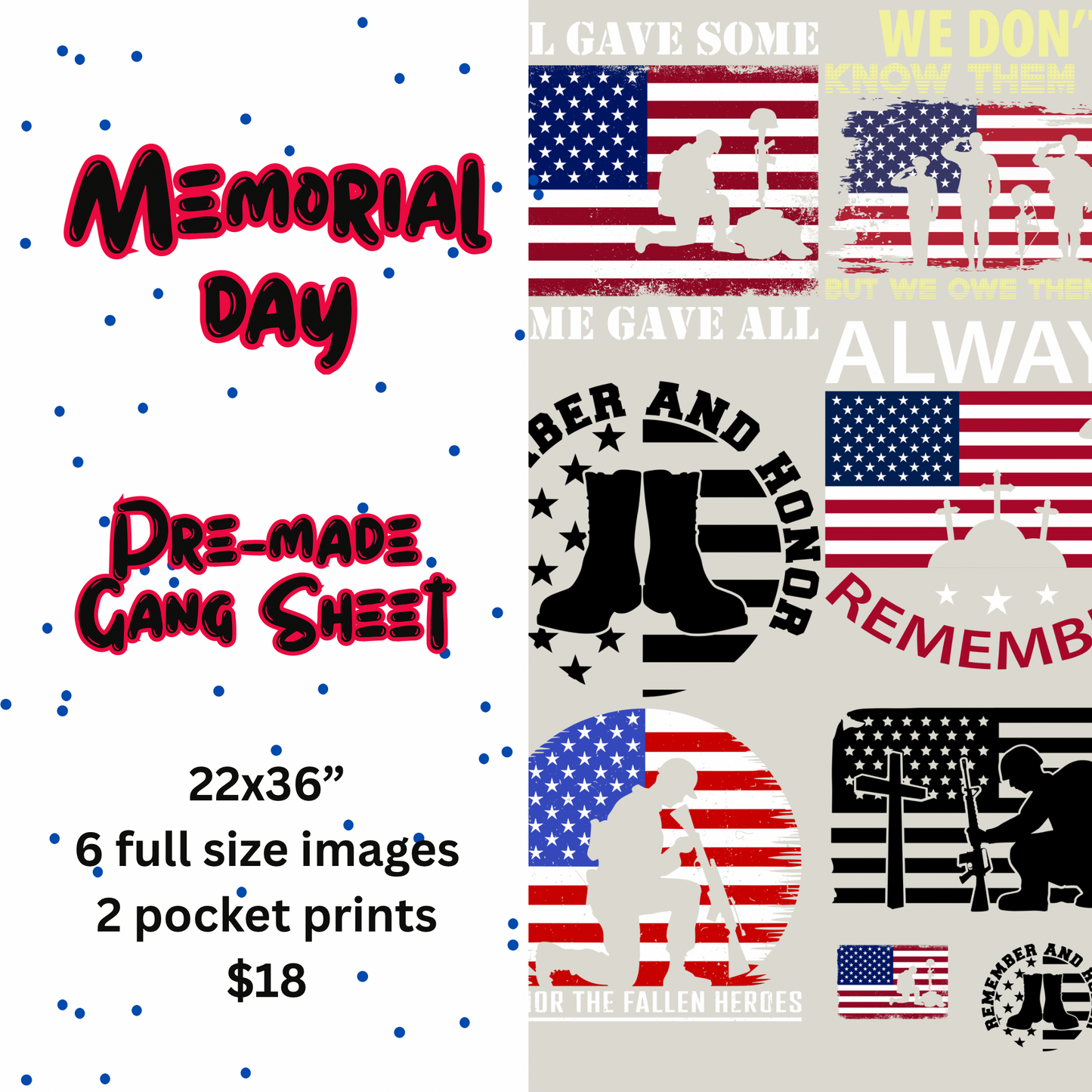 Memorial Day Gang Sheet
