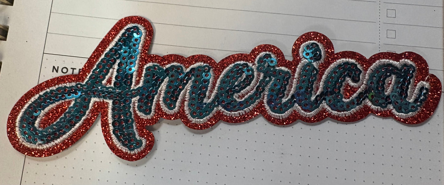 AMERICA Sequin Hat Patch