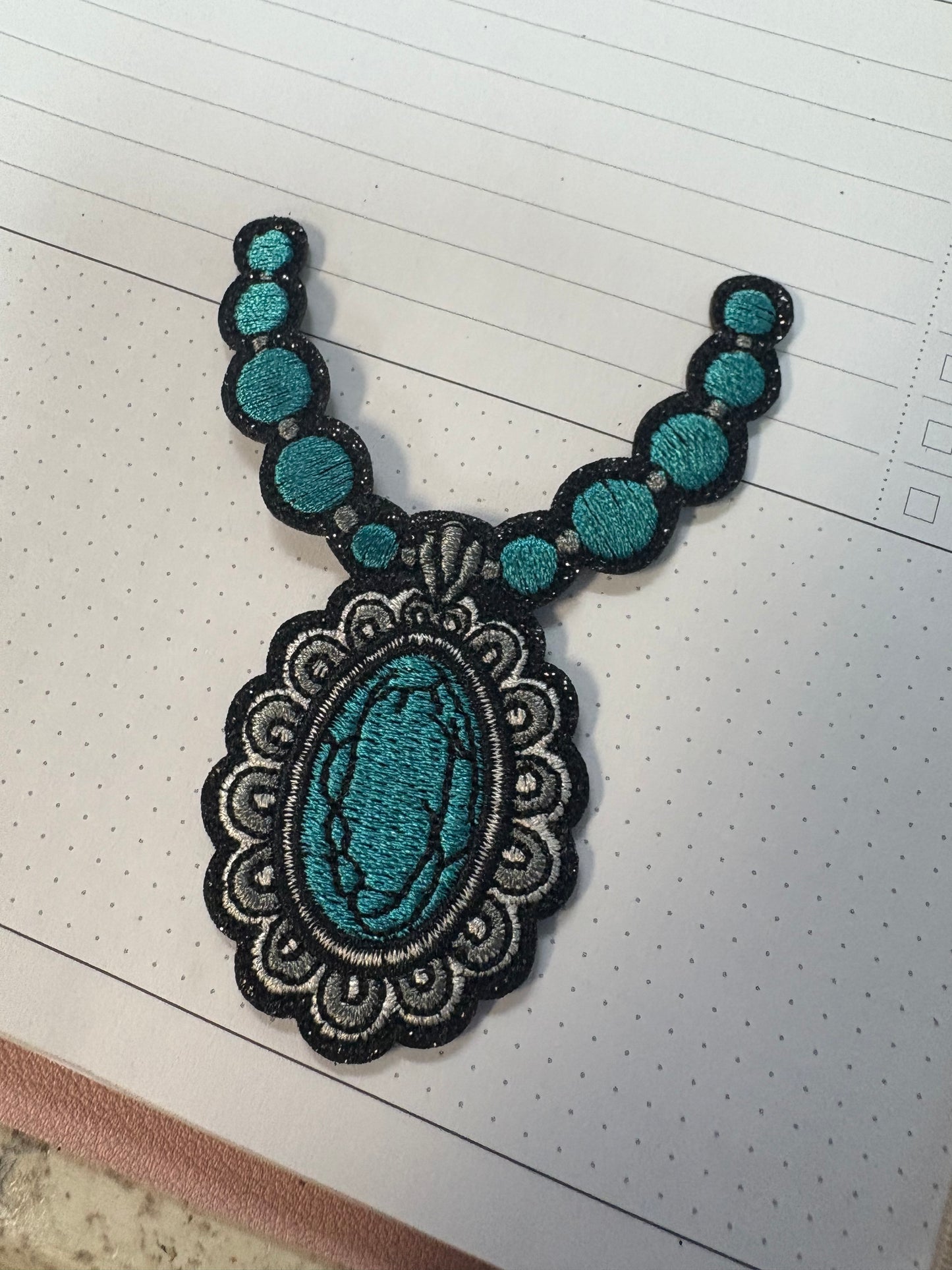 Turquoise Necklace Hat Patch