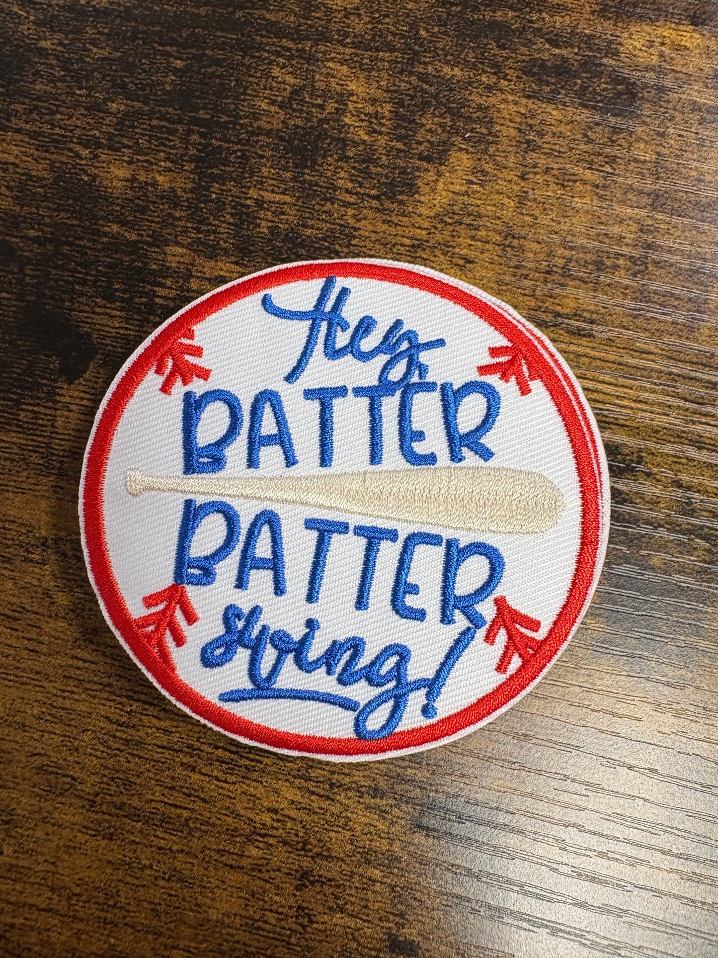 Hey Batter Batter hat patch