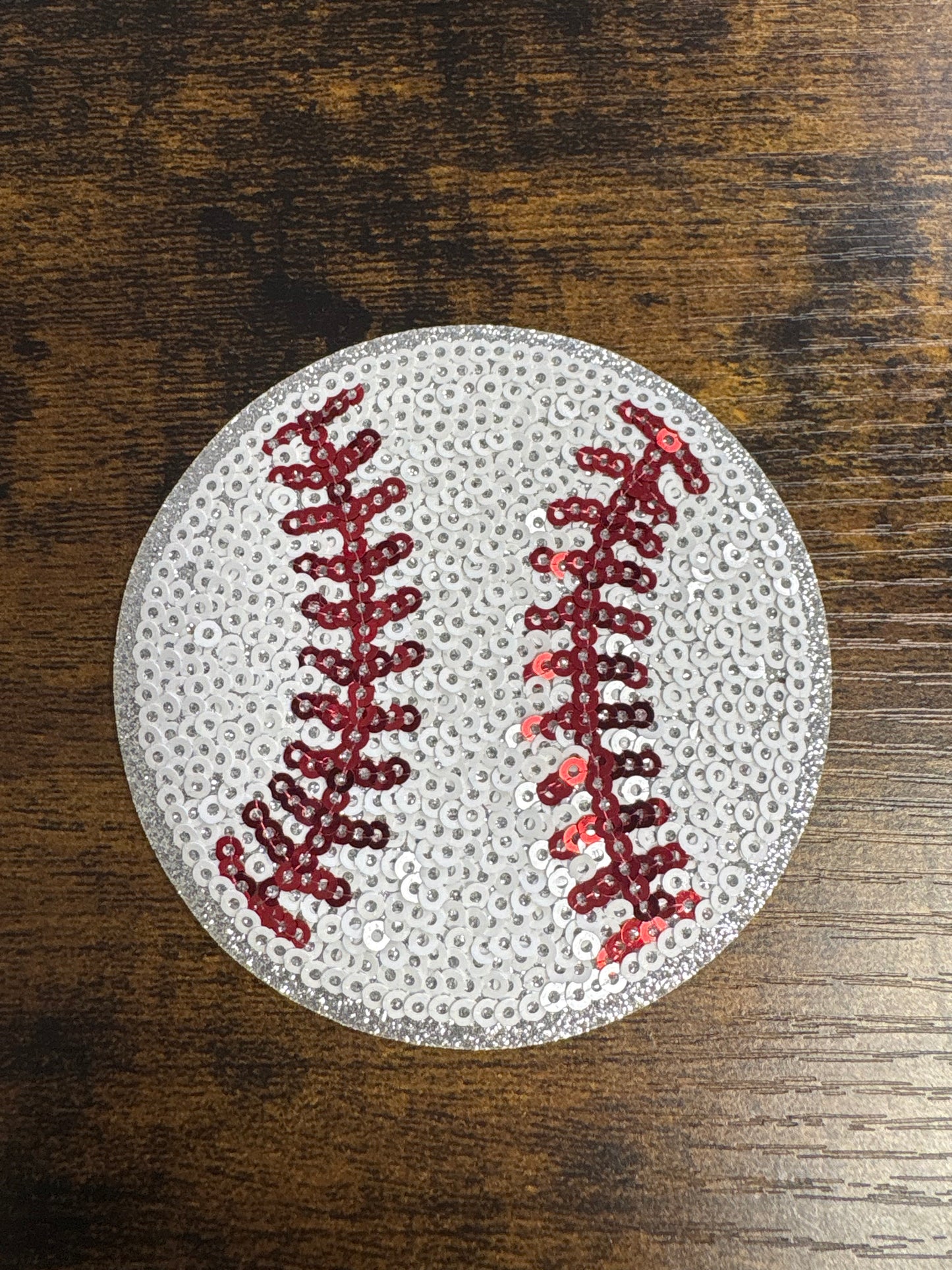 Sequin baseball hat patch