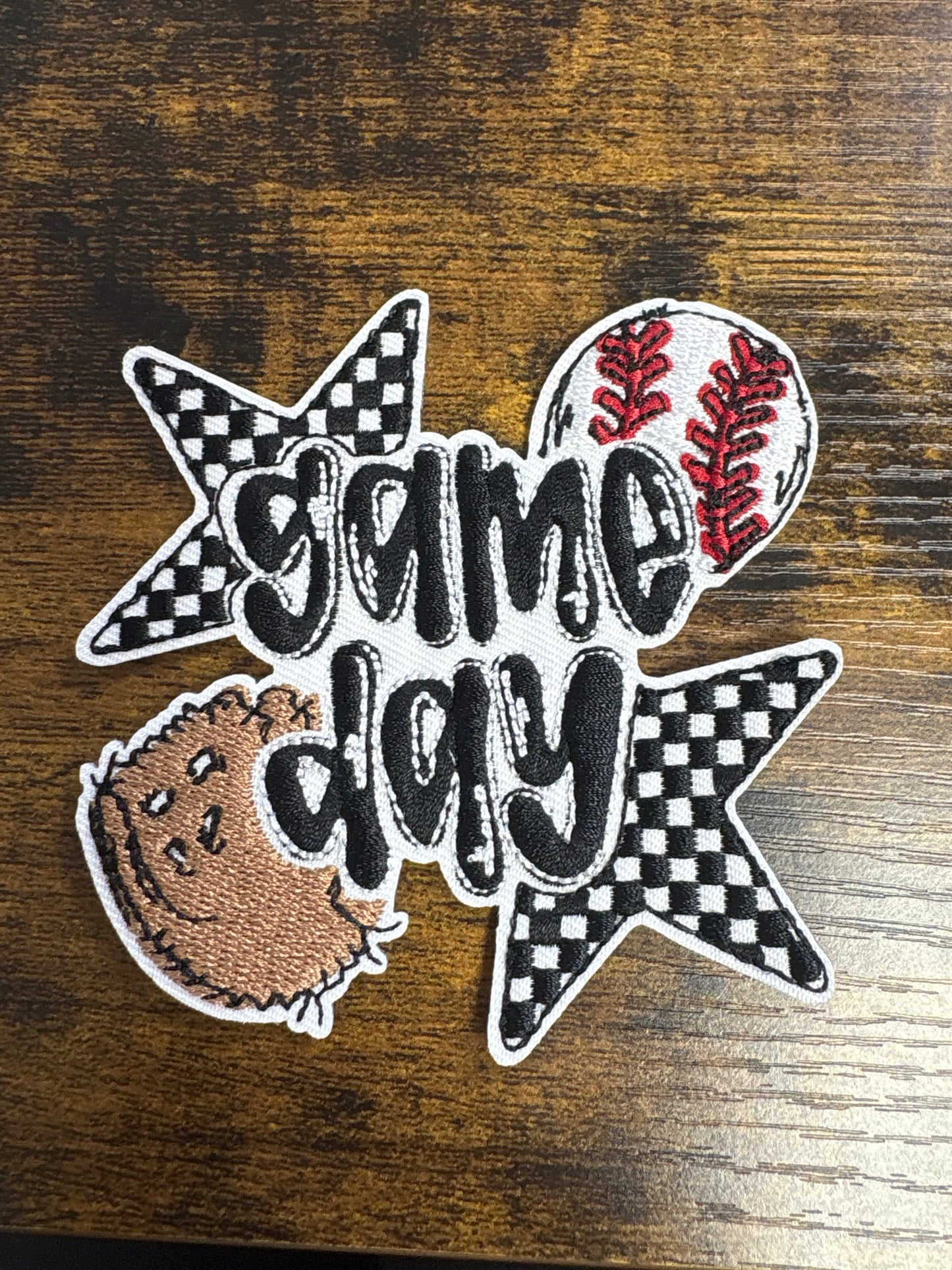 Baseball Game Day hat patch