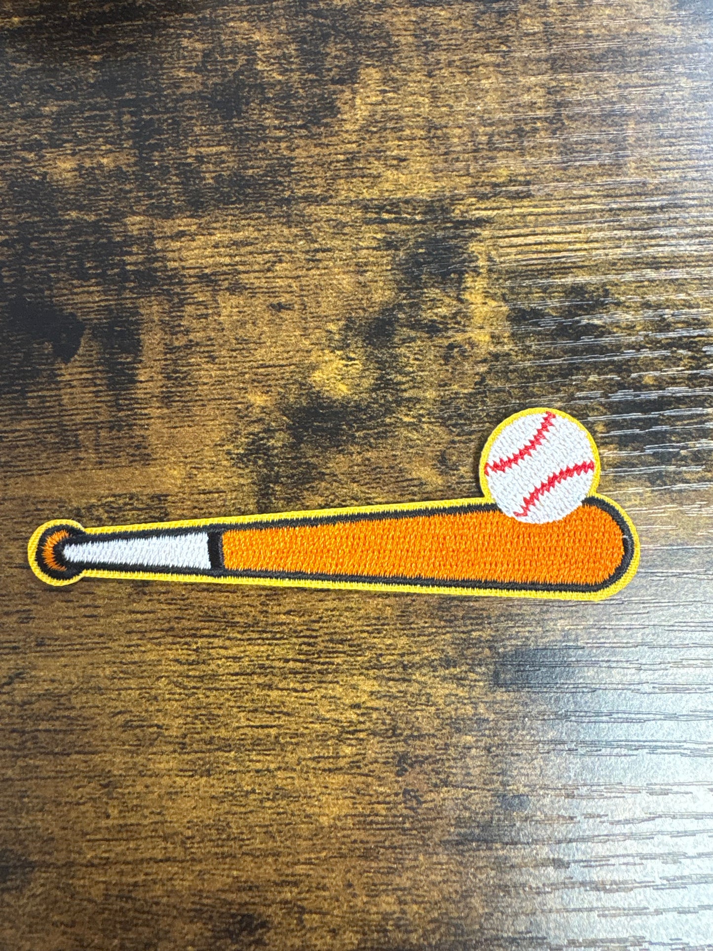 Baseball bat hat patch