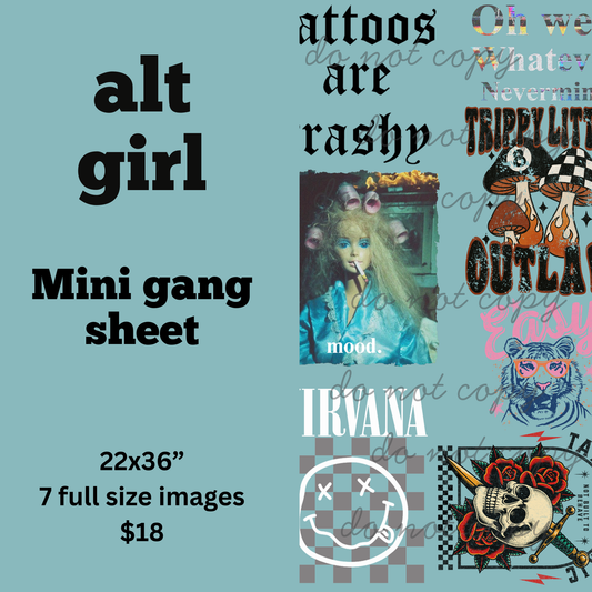 Alt Girl Mini Gang Sheet