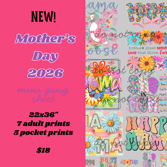 Mother's Day 2026 Mini Gang Sheet