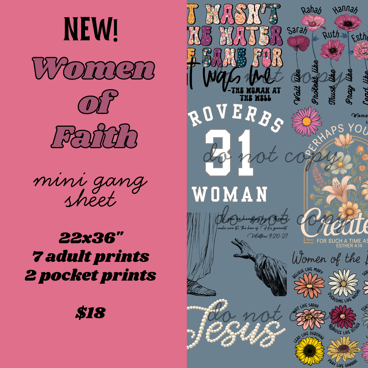 Women of Faith Mini Gang Sheet