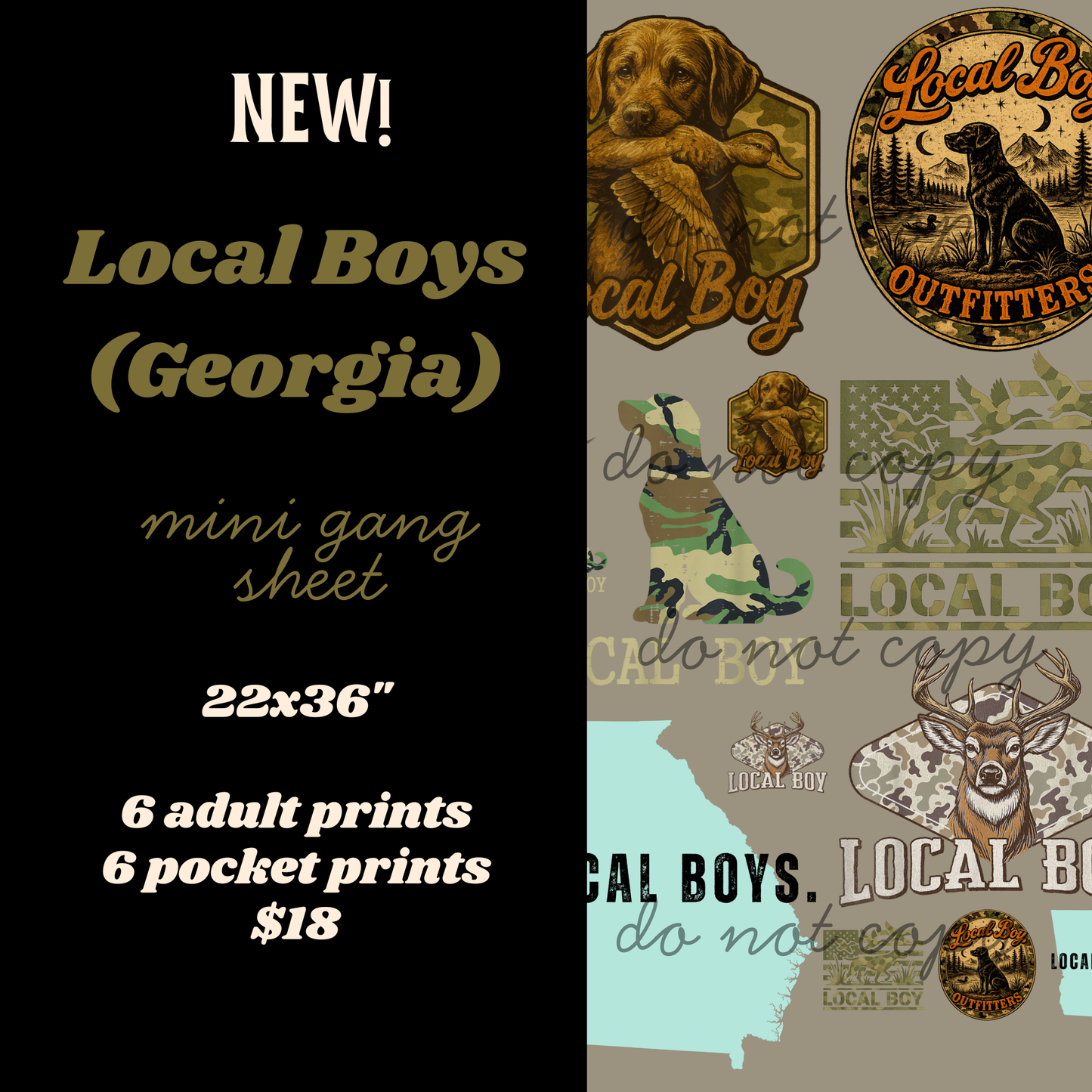 Local Boys (GA Version) Mini Gang Sheet