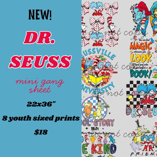 Dr. Seuss Mini Gang Sheet