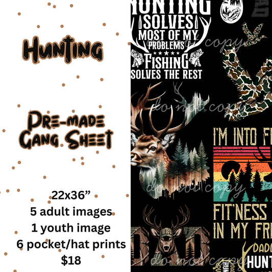 Hunting Pre-Made Gang Sheet