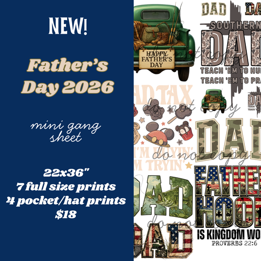 Father's Day 2026 Mini Gang Sheet
