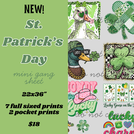 St. Patrick's Day Mini Gang Sheet
