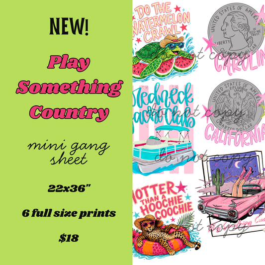 Play Something Country Mini Gang Sheet
