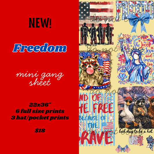 Freedom Mini Gang Sheet