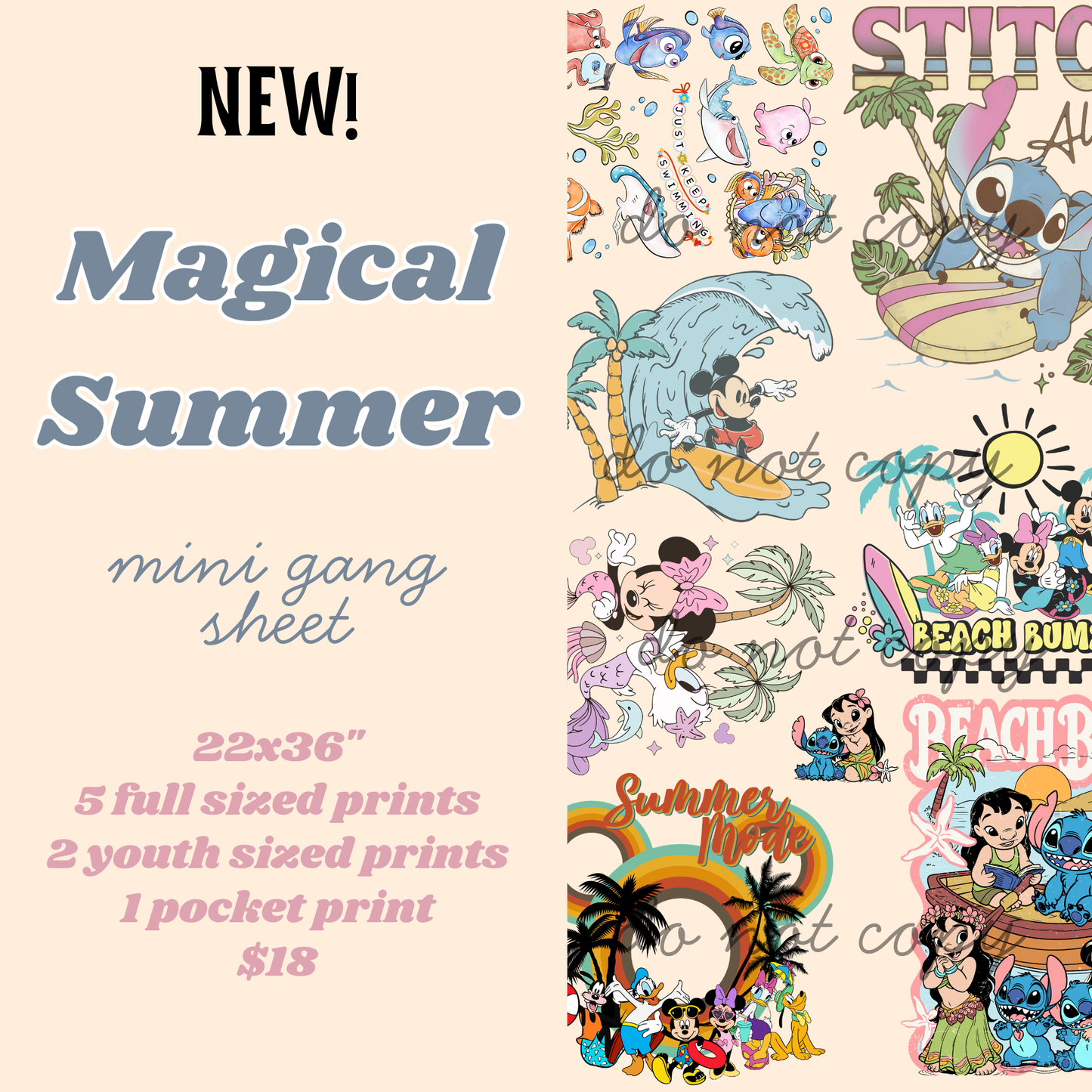 Magical Summer Mini Gang Sheet