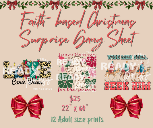 10/23 Surprise Gang Sheet- Faith-Based Christmas