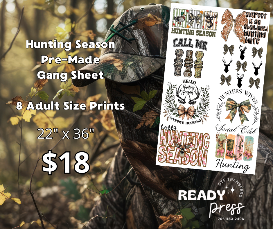 Hunting Season Mini Gang Sheet