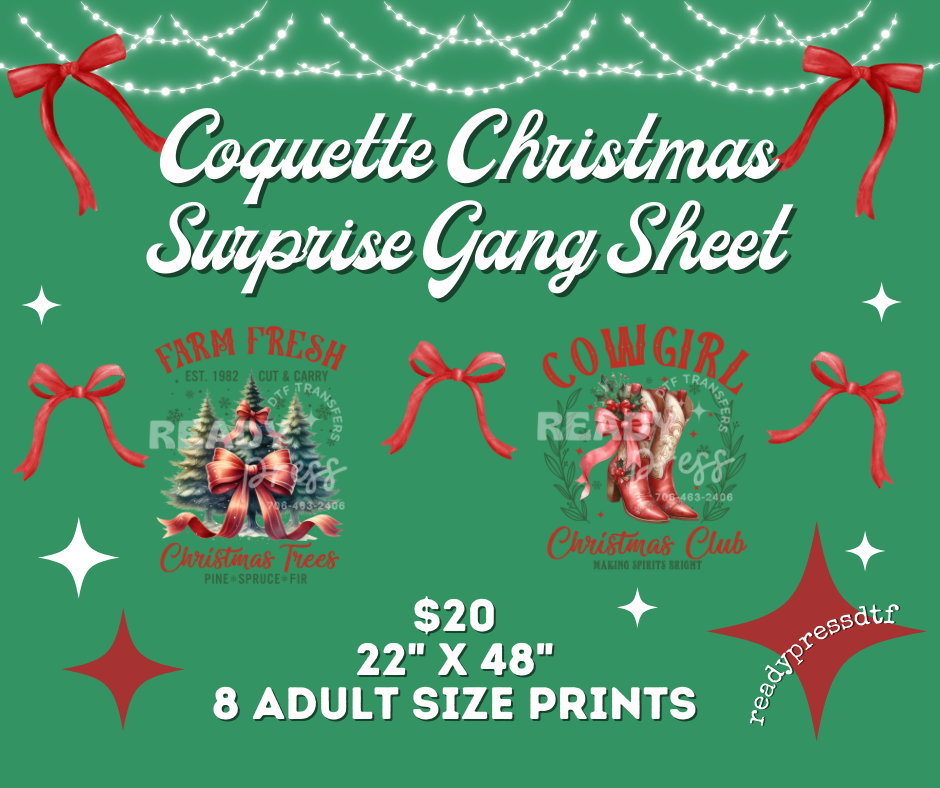 Coquette Christmas Surprise Gang Sheet 11/1/24