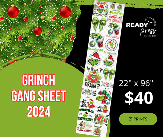 Grinch Gang Sheet 2024