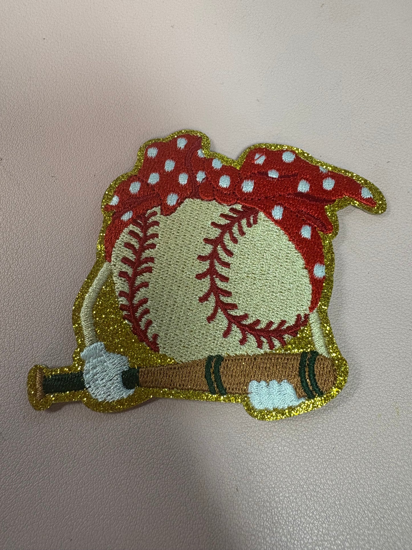 Baseball bandana glitter hat patch