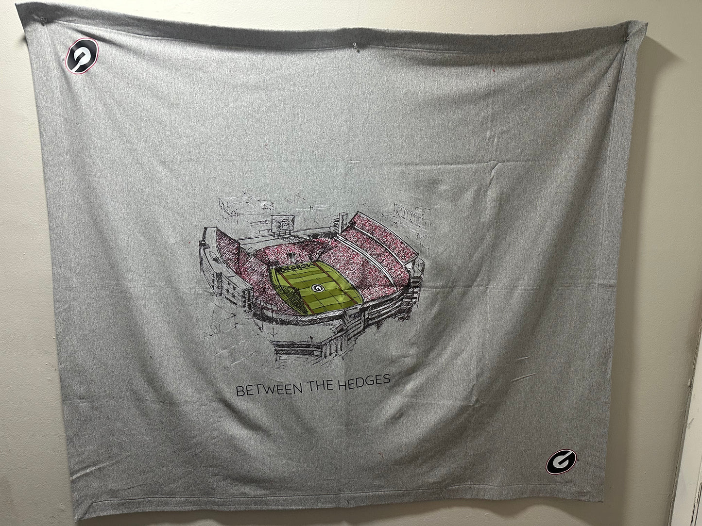 Sanford Stadium Sketch Print Blanket