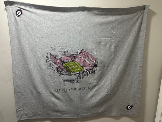 Sanford Stadium Sketch Print Blanket