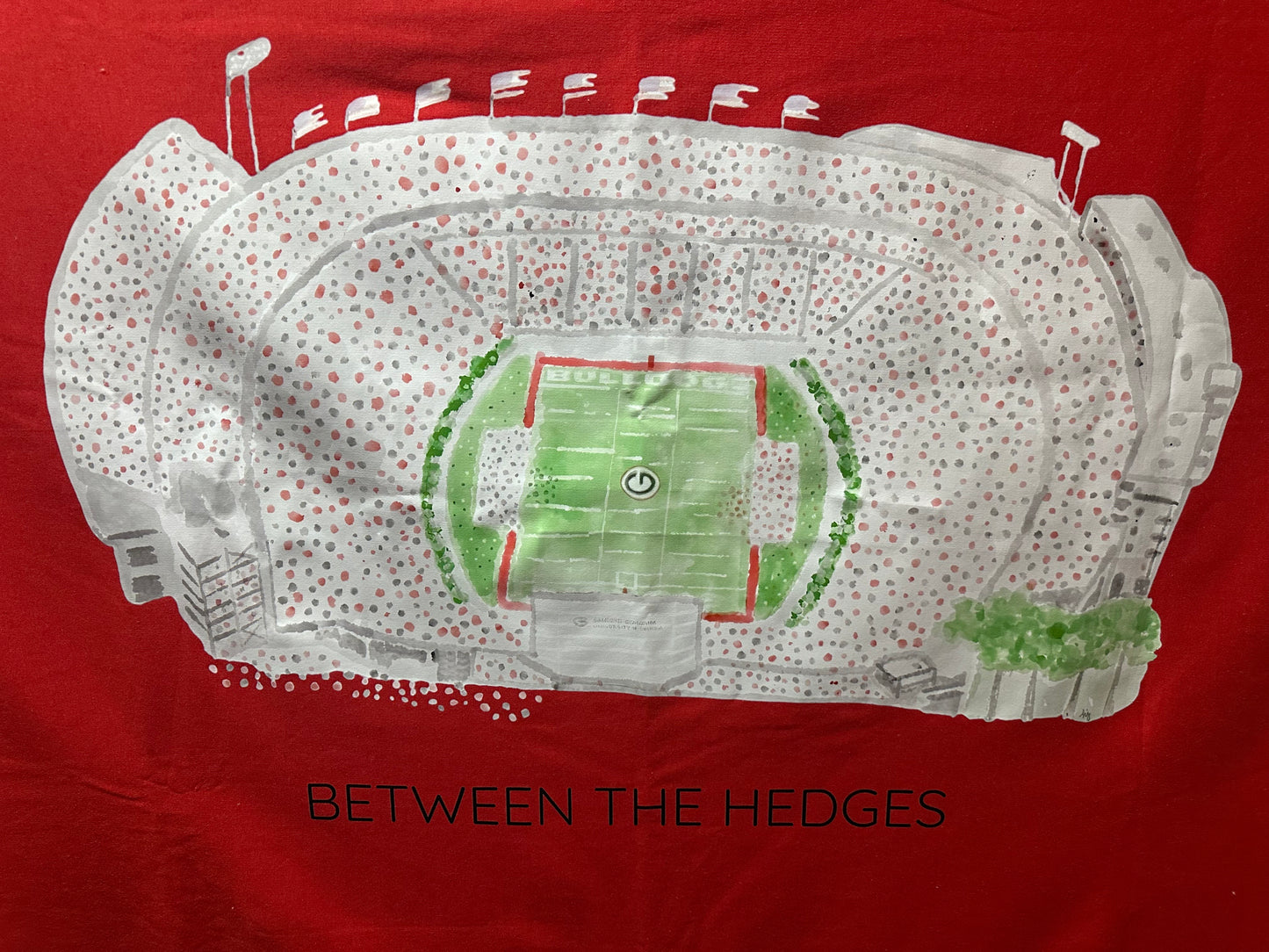 Sanford Stadium Watercolor Print Blanket