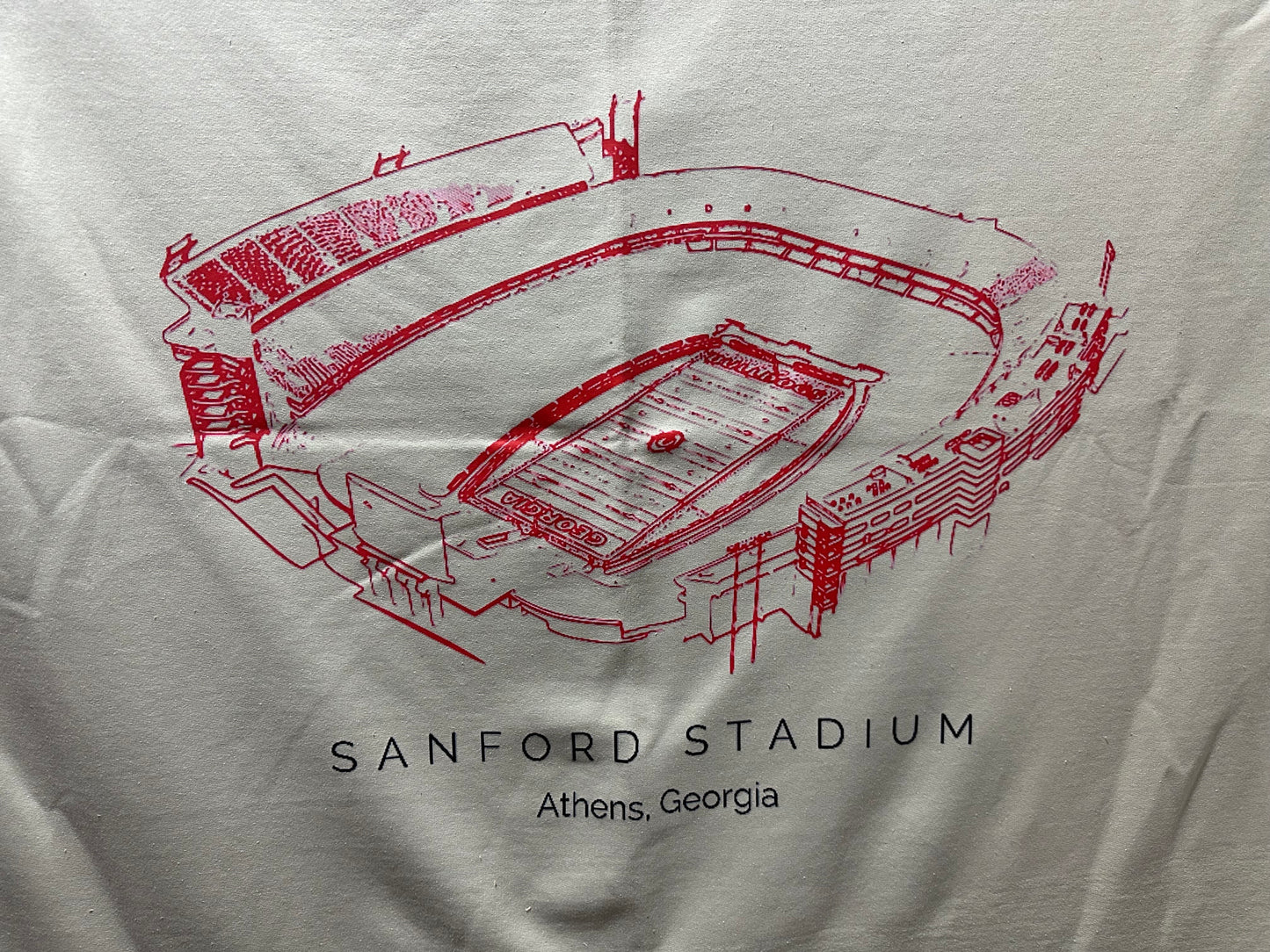 Sanford Stadium Outline Print Blanket