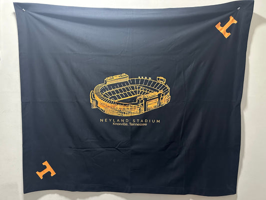 Neyland Stadium Outline Print Blanket