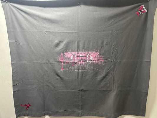 Bryant-Denny Stadium Outline Print Blanket