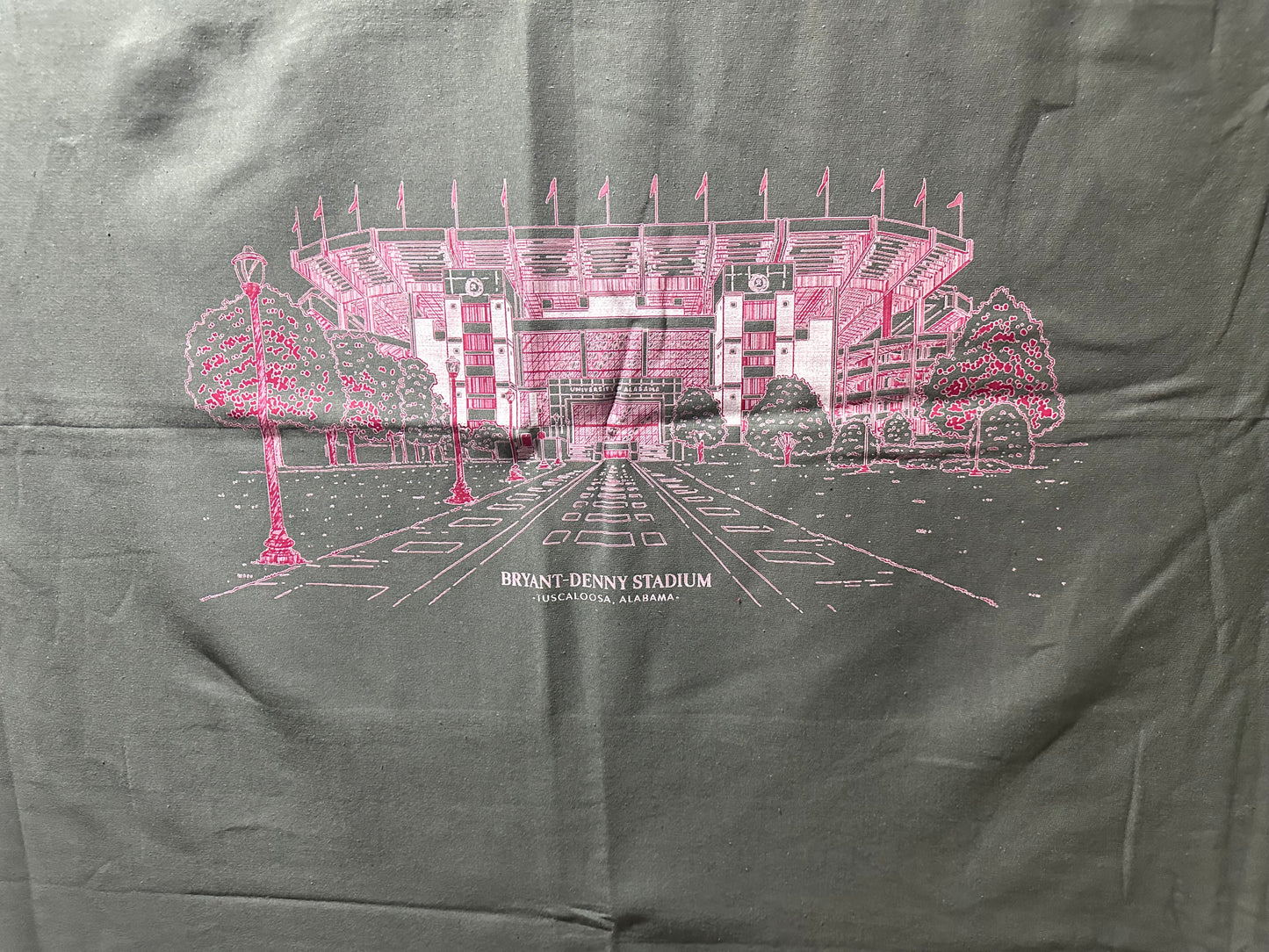 Bryant-Denny Stadium Outline Print Blanket