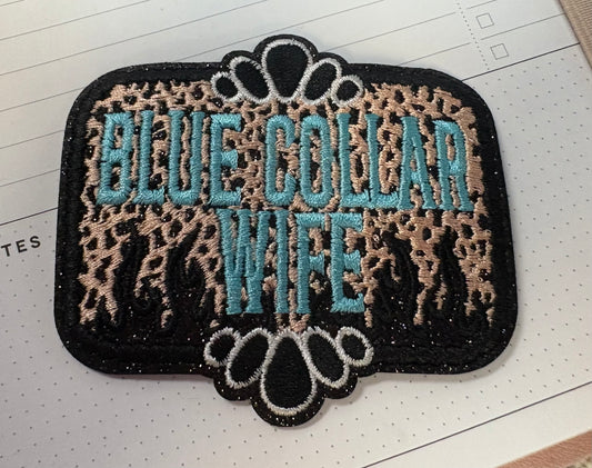 Blue Collar Wife Leopard Hat Patch