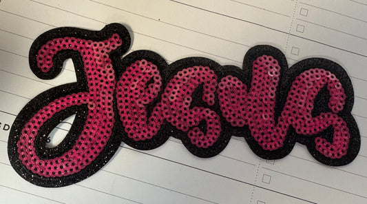 JESUS Sequin Hat Patch