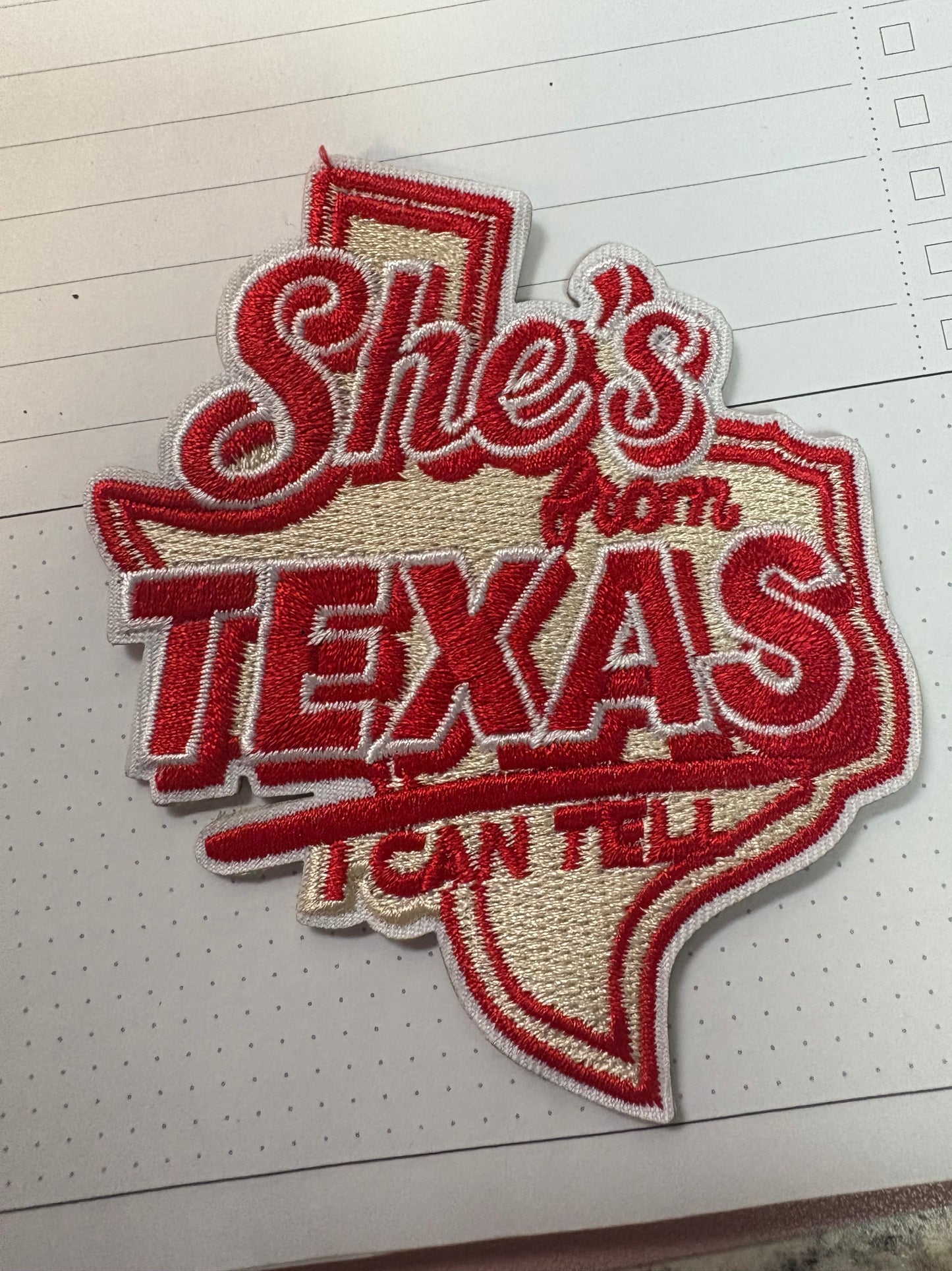 She's From Texas Hat Patch