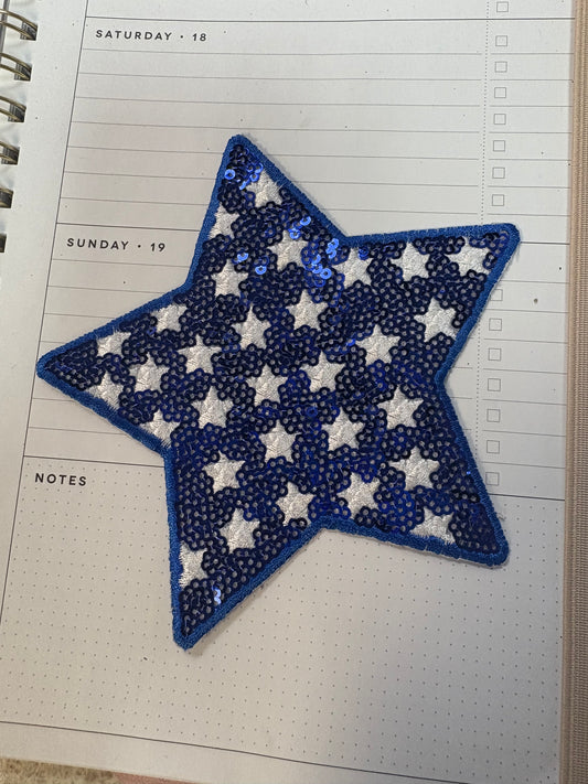 Sequin Patriotic Stars Patch