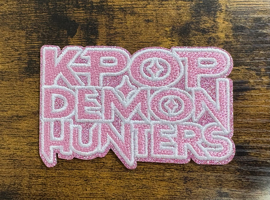 Kpop Demon Hunters glitter logo hat patch
