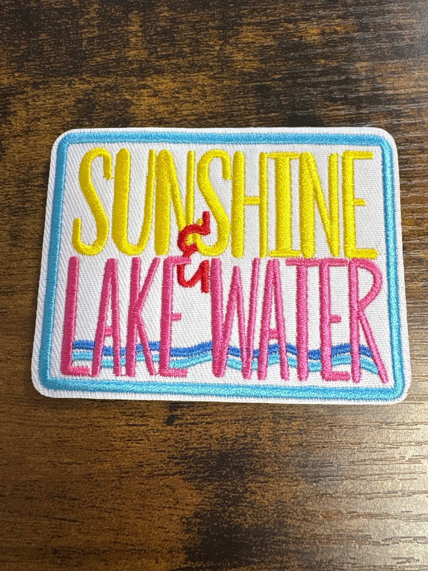 Sunshine & Lake Water hat patch