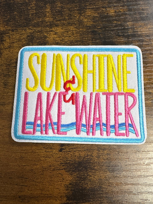 Sunshine & Lake Water hat patch
