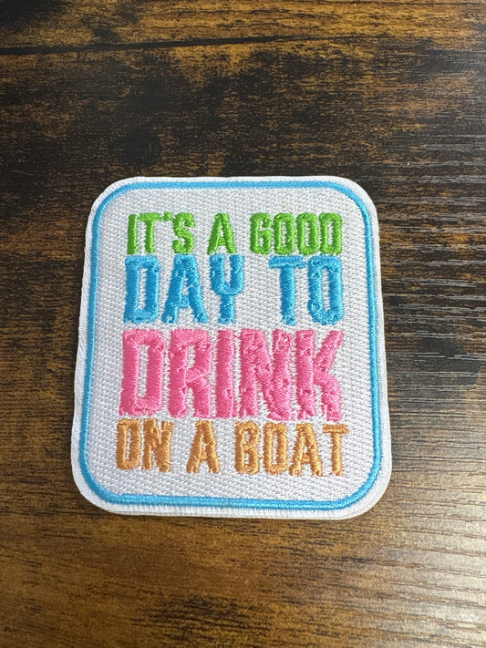 Drink on a Boat hat patch