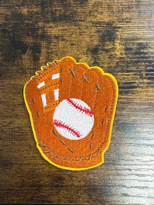 Baseball glove hat patch