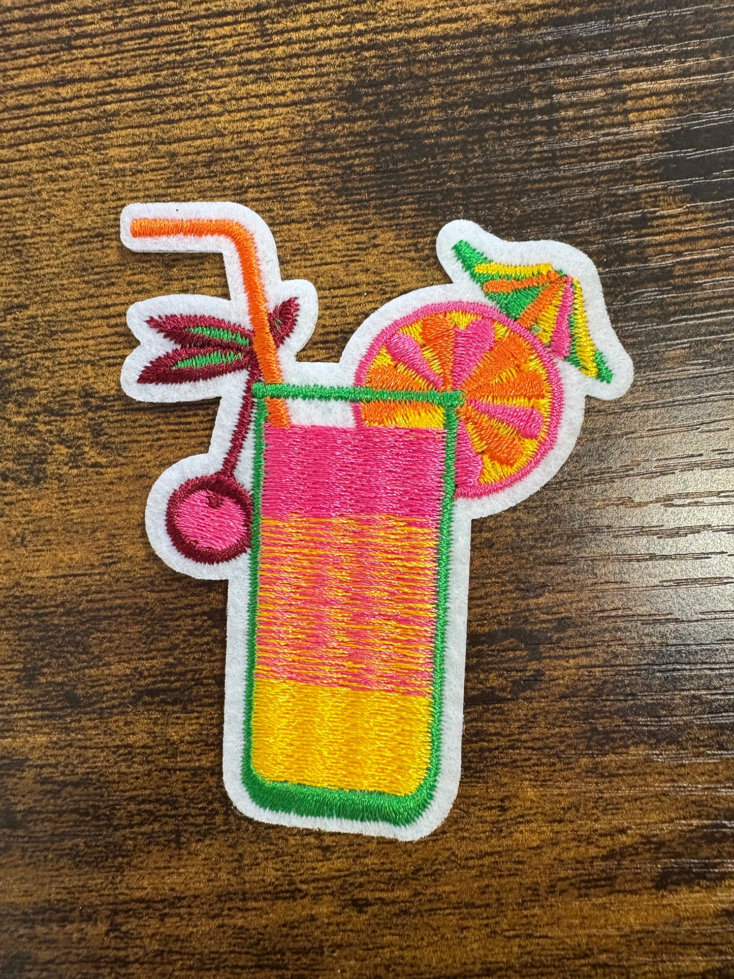 Fruity little drink hat patch