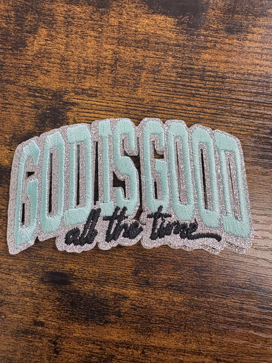 God is Good glitter hat patch