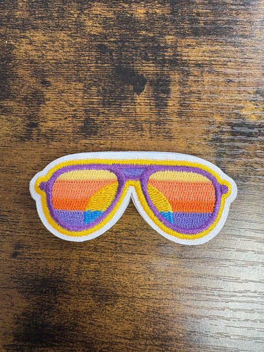 Sunset shades hat patch