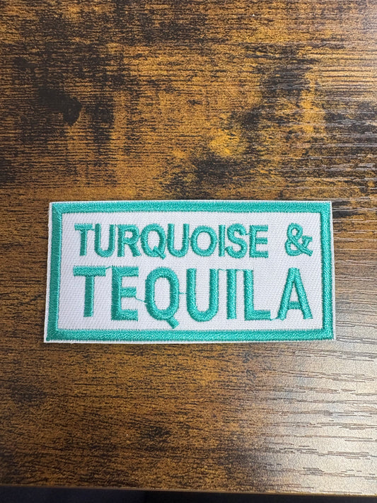 Turquoise and Tequila hat patch