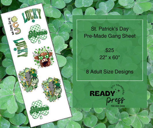 St. Patrick's Day Gang Sheet