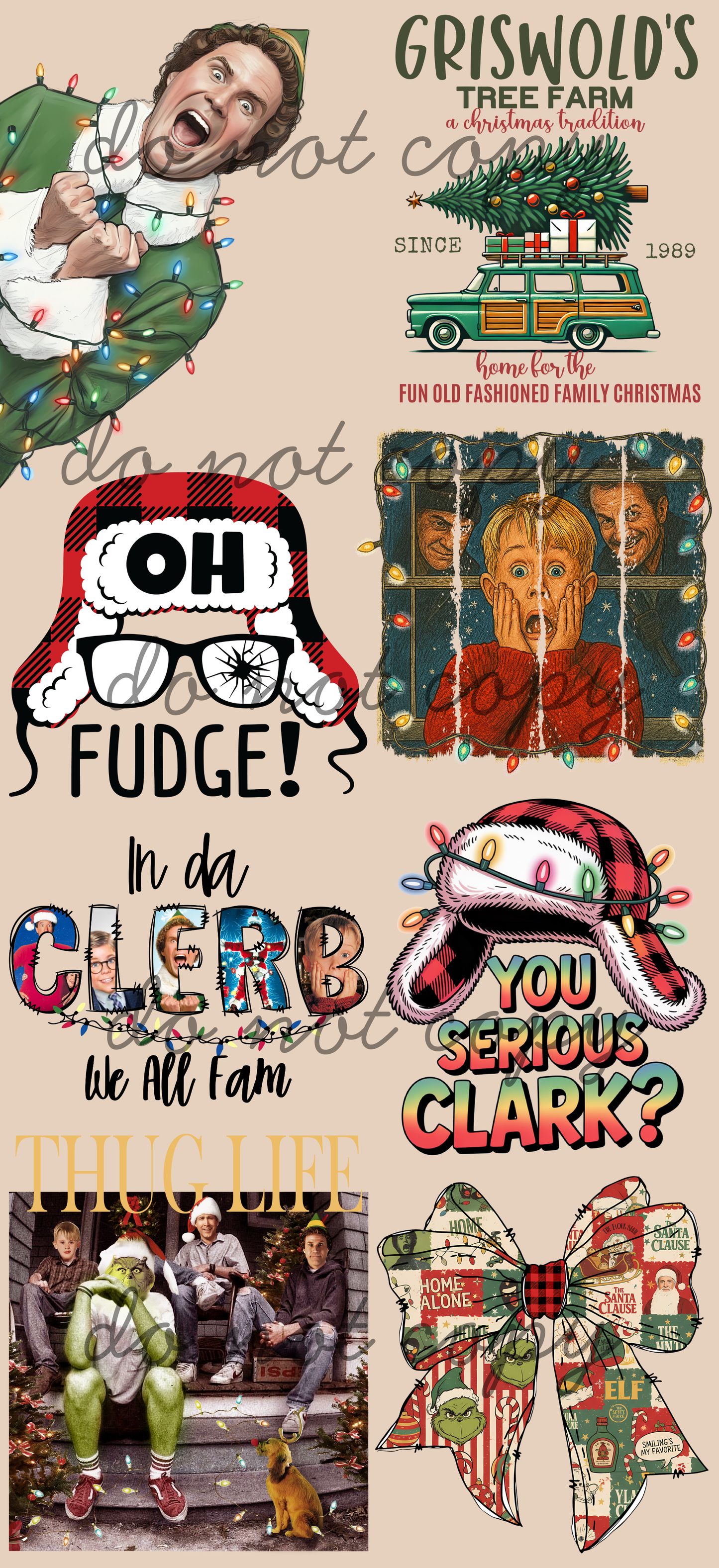 Christmas Movies 48" Pre-Made Gang Sheet