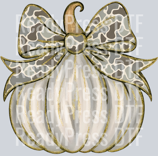 Preppy Camo Pumpkin