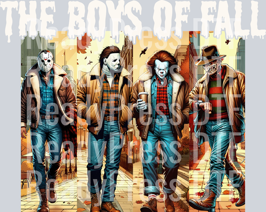 The Boys Of Fall White Text